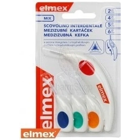 Elmex interdentale tandenborstel 2, 4, 5, 6mm mix 1×4 stuks