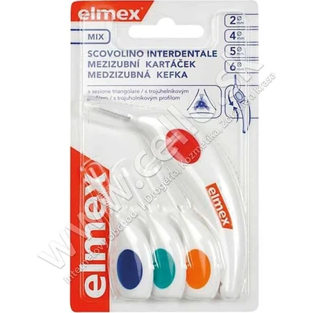 Elmex interdentale tandenborstel 2, 4, 5, 6mm mix 1×4 stuks