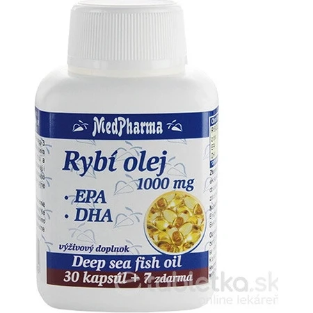 MedPharma FISH OIL 1000 mg - EPA, DHA 1×37 cps, Nahrungsergänzungsmittel