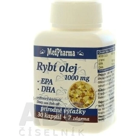 MedPharma FISH OIL 1000 mg - EPA, DHA 1×37 cps, Nahrungsergänzungsmittel