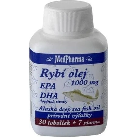MedPharma FISH OIL 1000 mg - EPA, DHA 1×37 cps, Nahrungsergänzungsmittel
