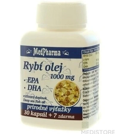 MedPharma FISH OIL 1000 mg - EPA, DHA 1×37 cps, Nahrungsergänzungsmittel