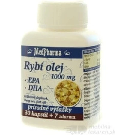 MedPharma FISH OIL 1000 mg - EPA, DHA 1×37 cps, Nahrungsergänzungsmittel