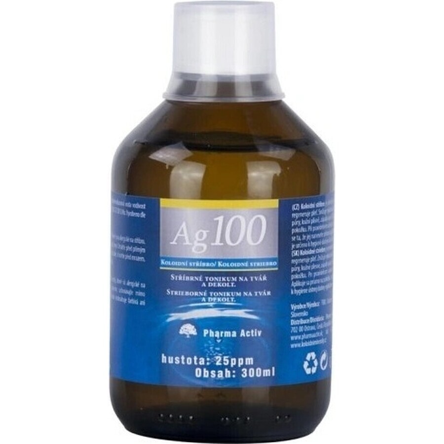 Pharma Activ Argint coloidal Ag100 1×300 ml, 25 ppm, argint coloidal