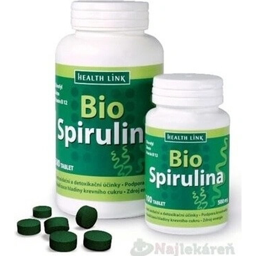Health Link ORGANIC SPIRULINA 1×100 tbl, spiruline