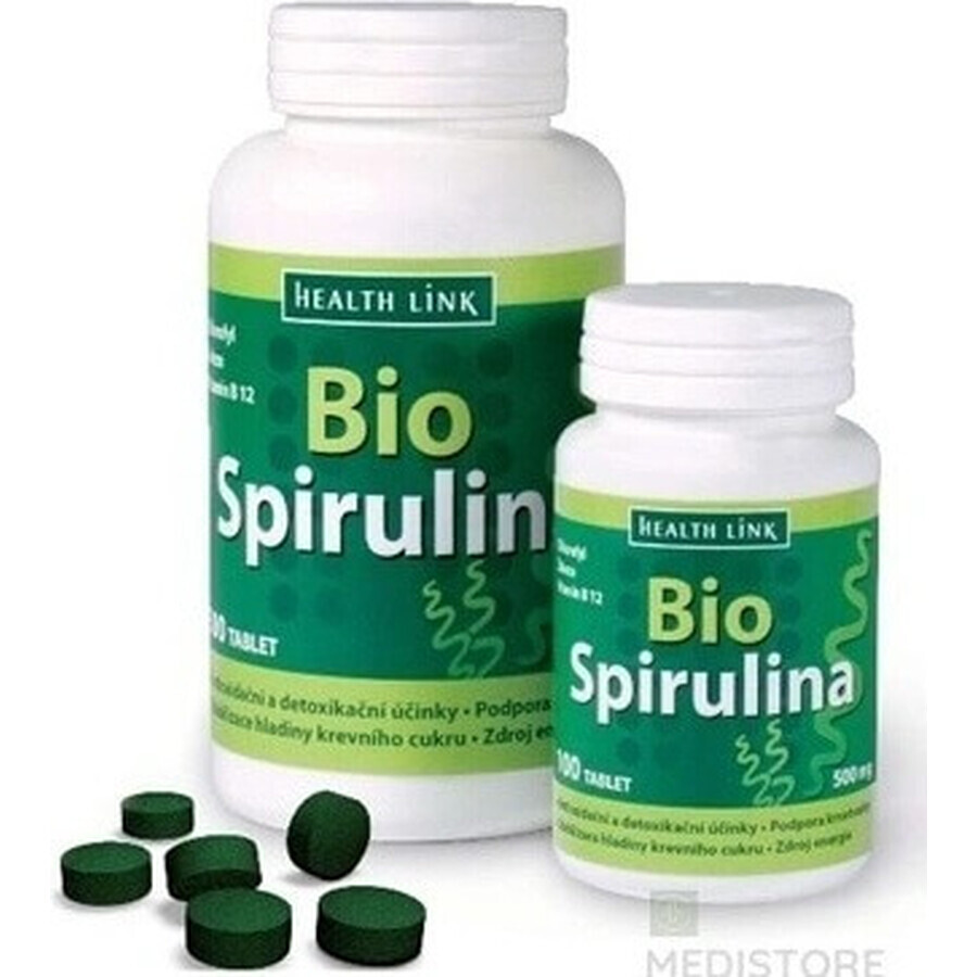 Health Link ORGANIC SPIRULINA 1×100 tbl, spiruline