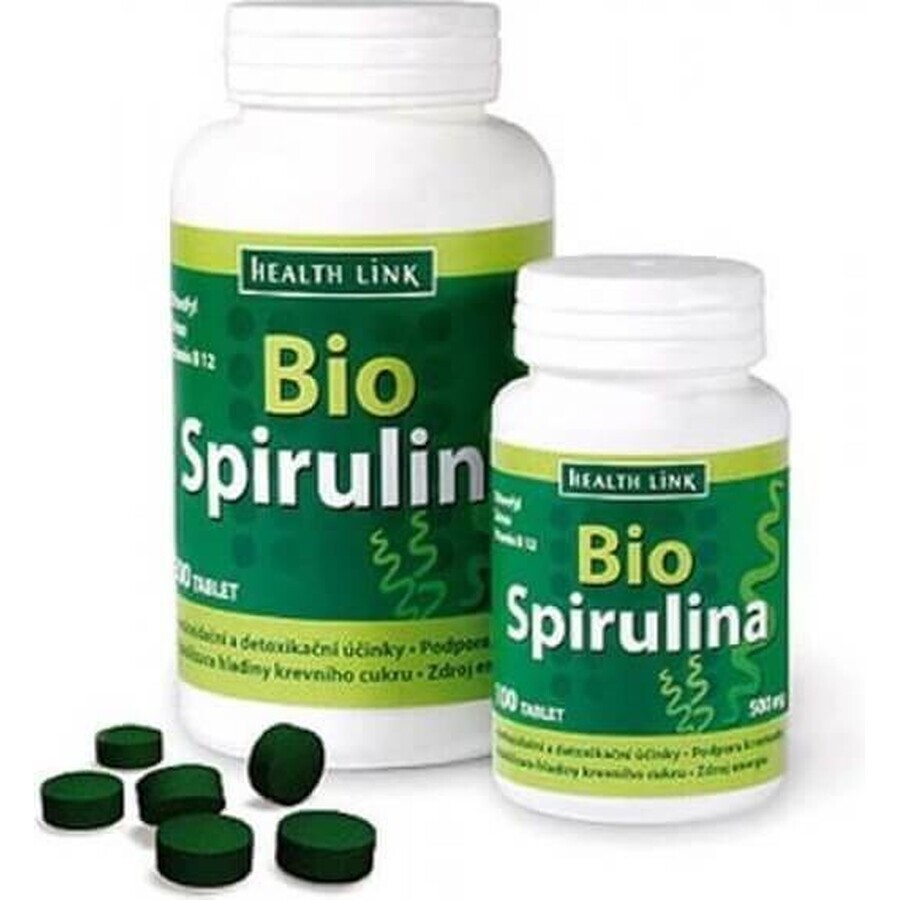 Health Link ORGANIC SPIRULINA 1×100 tbl, spiruline