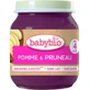 BABYBIO manzanas y ciruelas bio 1×130 g, snack de fruta bio