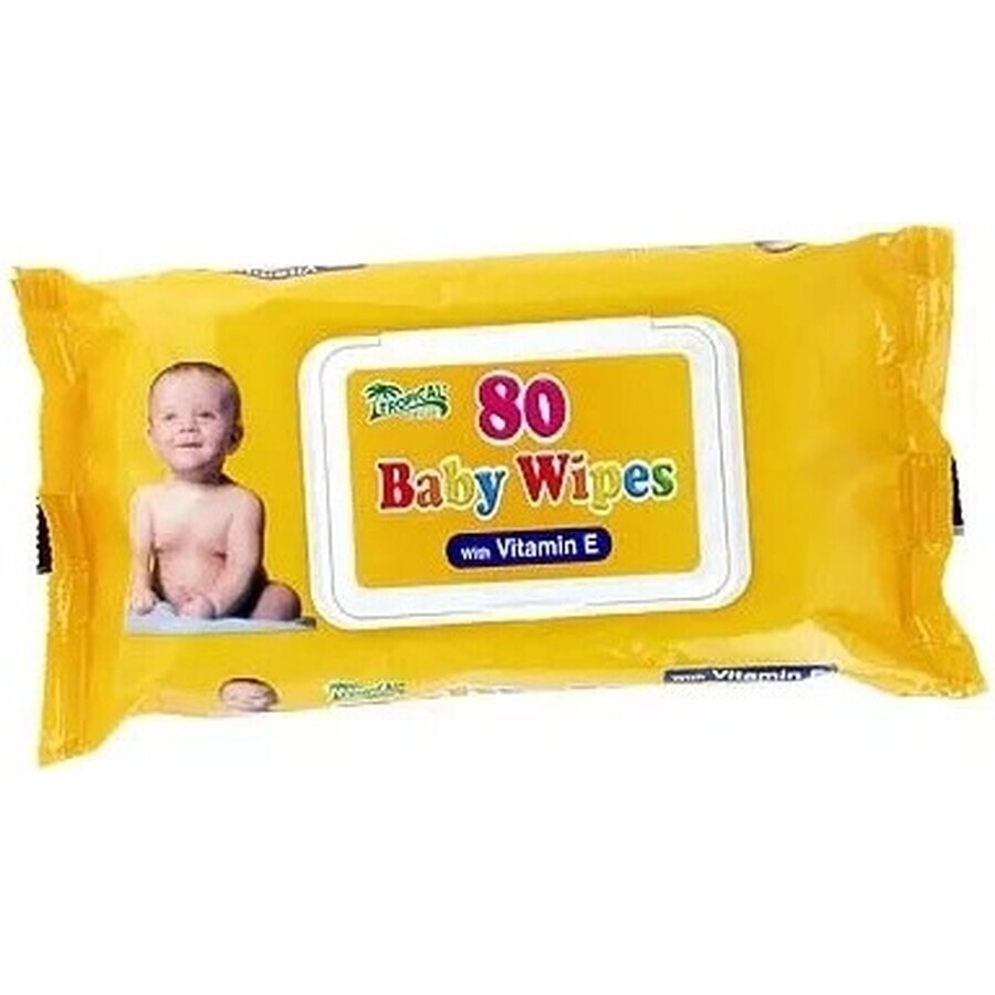Toallitas para bebés con VITAMINA E 1×80 uds, toallitas de lana Toallitas para bebés con VITAMINA E 1×80 uds, toallitas de lana