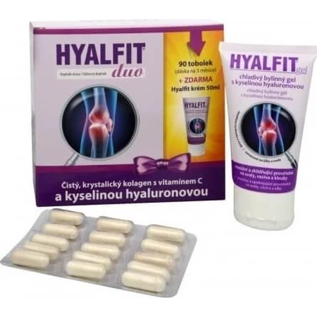 Geschenkverpakking HYALFIT DUO 1×1 set, 90 cps + Hyalfit gel 50 ml GRATIS