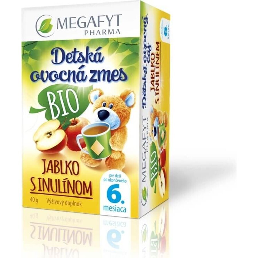 MEGAFYT BIO APFEL MIT INULIN 1×40 g (20×2 g), Früchtetee für Kinder