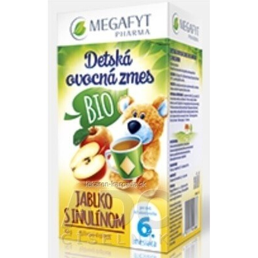MEGAFYT BIO APFEL MIT INULIN 1×40 g (20×2 g), Früchtetee für Kinder