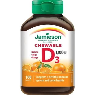 JAMIESON VITAMIN D3 1000 IU ORANGE 1×100 tbl, VITAMIN D3, orange