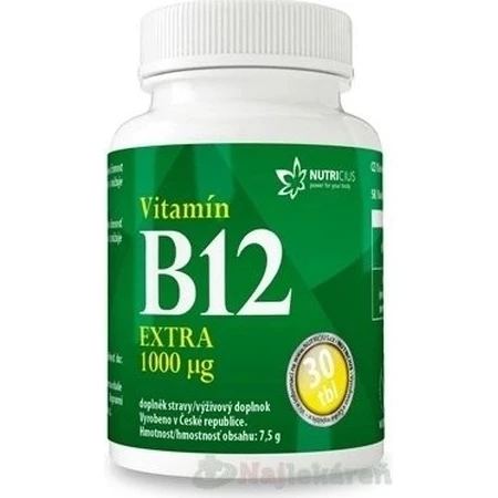NUTRICIUS Vitamin B12 EXTRA 1000 μg 1×30 tbl, vitamin B12