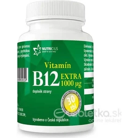 NUTRICIUS Vitamin B12 EXTRA 1000 μg 1×30 tbl, vitamin B12
