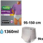 DEPEND SUPER L/XL für Männer 1x9 Stück, elastische Slips, Hüftumfang 95-150 cm DEPEND SUPER L/XL für Männer 1x9 Stück, elastische Slips, Hüftumfang 95-150 cm