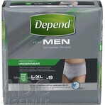 DEPEND SUPER L/XL für Männer 1x9 Stück, elastische Slips, Hüftumfang 95-150 cm DEPEND SUPER L/XL für Männer 1x9 Stück, elastische Slips, Hüftumfang 95-150 cm