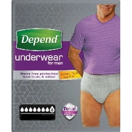 DEPEND SUPER L/XL pour hommes 1x9 pcs, slips élastiques, tour de hanches 95-150 cm