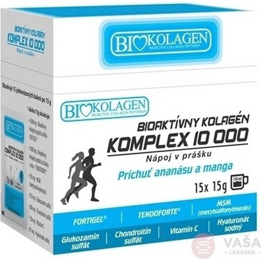 ASP BIOKOLAGEN Bioactive Collagen COMPLEX COMPLEX 10 000 15×15 g, Getränkepulver, Beutel (225 g)