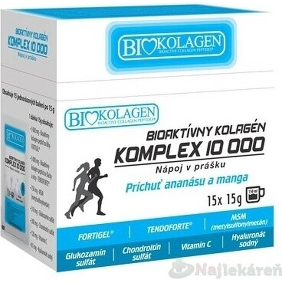 ASP BIOKOLAGEN Bioactive Collagen COMPLEX COMPLEX 10 000 15×15 g, Getränkepulver, Beutel (225 g)