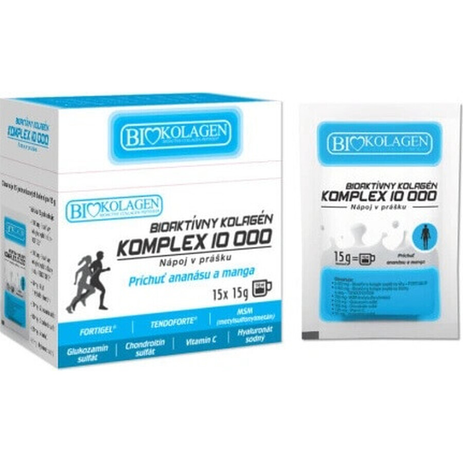 ASP BIOKOLAGEN Bioactive Collagen COMPLEX COMPLEX 10 000 15×15 g, Getränkepulver, Beutel (225 g)