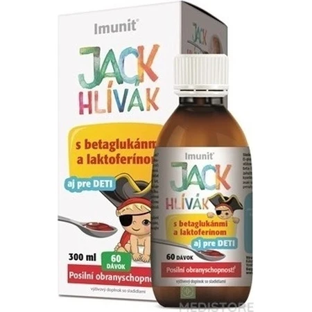 HLIVA JACK JACK JACK SYRUP Glucans, Lactoferrin-Immune 1×300 ml, syrup for children (60 doses)