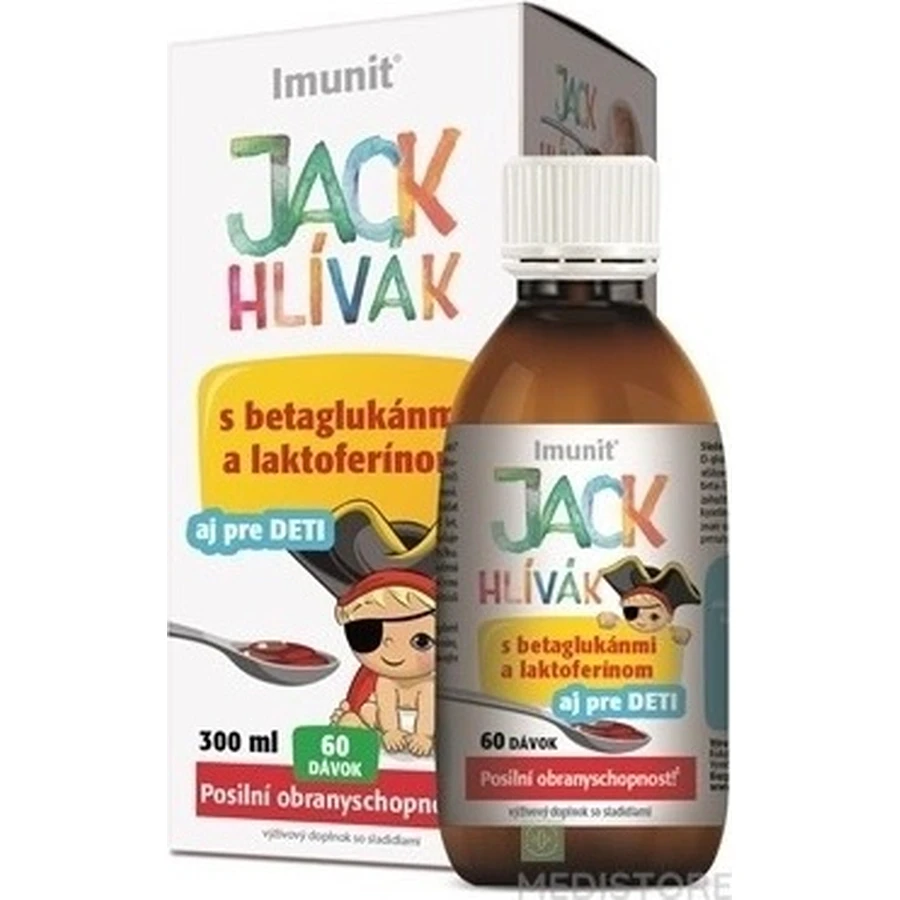 HLIVA JACK JACK JACK SYRUP Glucans, Lactoferrin-Immune 1×300 ml, syrup for children (60 doses)