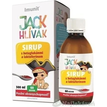 HLIVA JACK JACK JACK SYRUP Glucans, Lactoferrin-Immune 1×300 ml, syrup for children (60 doses)