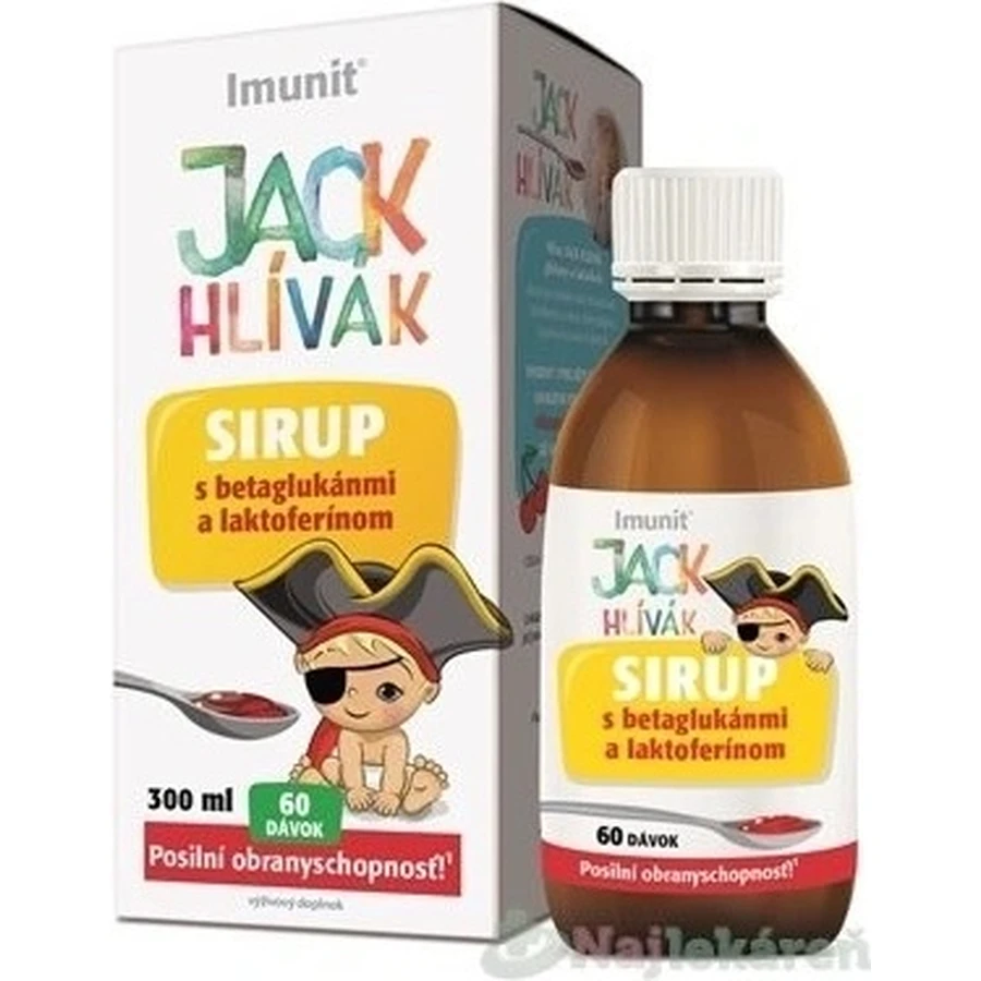 HLIVA JACK JACK JACK SYRUP Glucans, Lactoferrin-Immune 1×300 ml, syrup for children (60 doses)