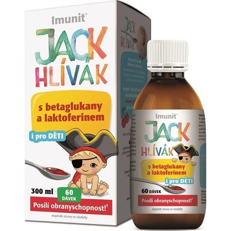 HLIVA JACK JACK JACK SYRUP Glucans, Lactoferrin-Immune 1×300 ml, syrup for children (60 doses)