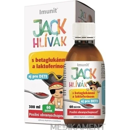 HLIVA JACK JACK JACK SYRUP Glucans, Lactoferrin-Immune 1×300 ml, syrup for children (60 doses)