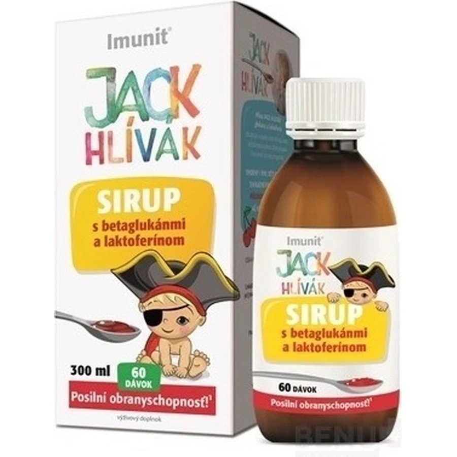 HLIVA JACK JACK JACK SYRUP Glucans, Lactoferrin-Immune 1×300 ml, syrup for children (60 doses)