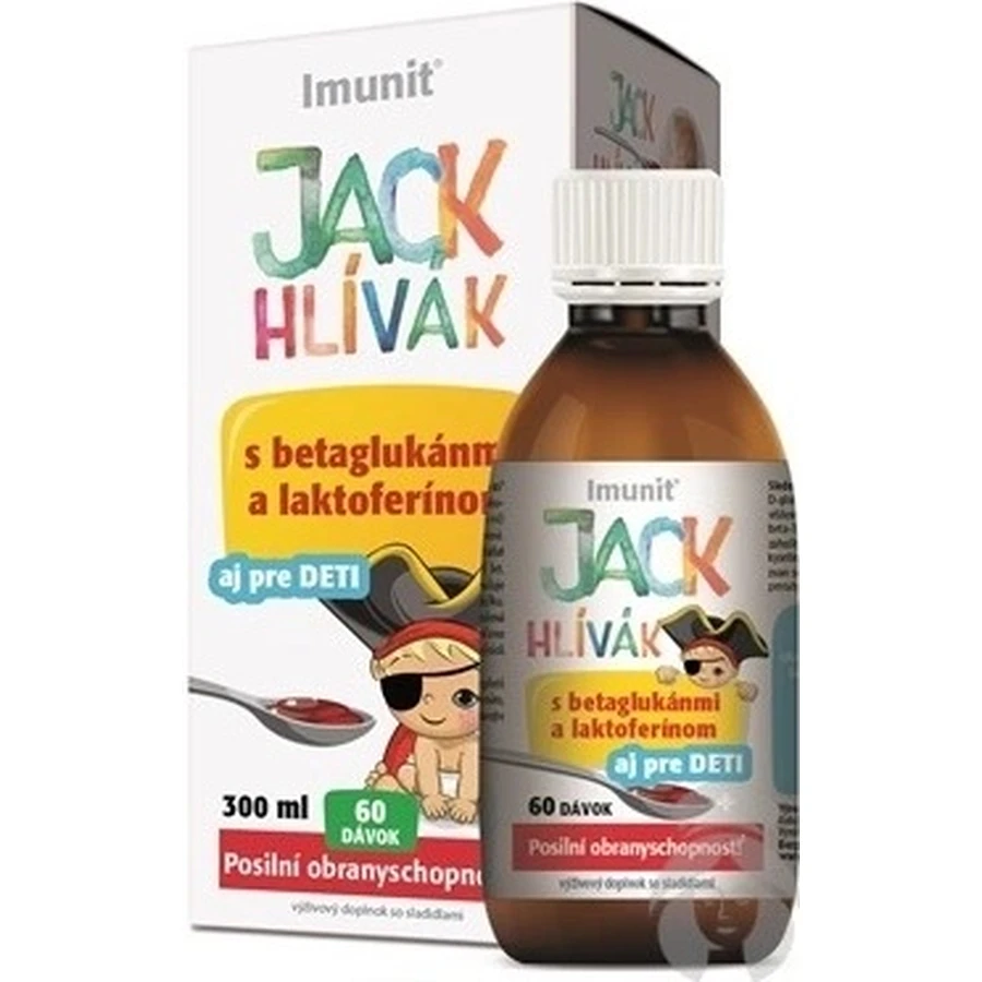 HLIVA JACK JACK JACK SYRUP Glucans, Lactoferrin-Immune 1×300 ml, syrup for children (60 doses)