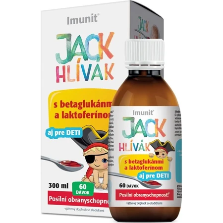 HLIVA JACK JACK JACK SYRUP Glucans, Lactoferrin-Immune 1×300 ml, syrup for children (60 doses)