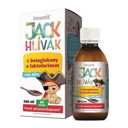 HLIVA JACK JACK JACK SYRUP Glucans, Lactoferrin-Immune 1×300 ml, syrup for children (60 doses)