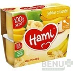 Hami fruit food 100% fruit Apples and bananas 4×100 g, first spoonful (from the end of the 4th month)