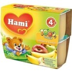 Hami fruit food 100% fruit Apples and bananas 4×100 g, first spoonful (from the end of the 4th month)