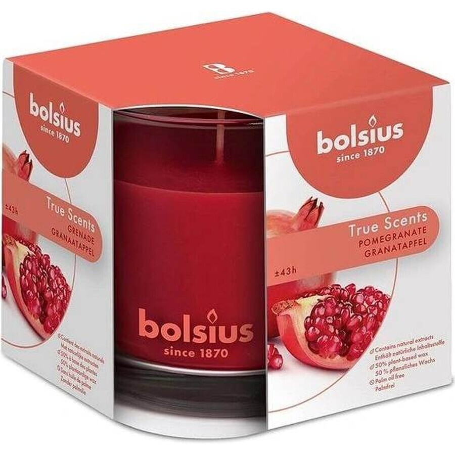 Bolsius Aromatic 2.0 Botella de vidrio 95x95mm Granada, vela perfumada 1×1 ud, vela perfumada Bolsius Aromatic 2.0 Botella de vidrio 95x95mm Granada, vela perfumada 1×1 ud, vela perfumada