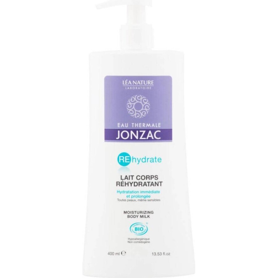 JONZAC Rehydrate Hydrating BIO BODY MILK with pump 1×400 ml JONZAC Rehydrate Hydrating BIO BODY MILK with pump 1×400 ml