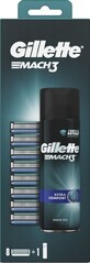 GILLETTE MACH3 8NH + SLASH GEL 1&#215;1 set, 8 cabezas de recambio + gel 200 ml