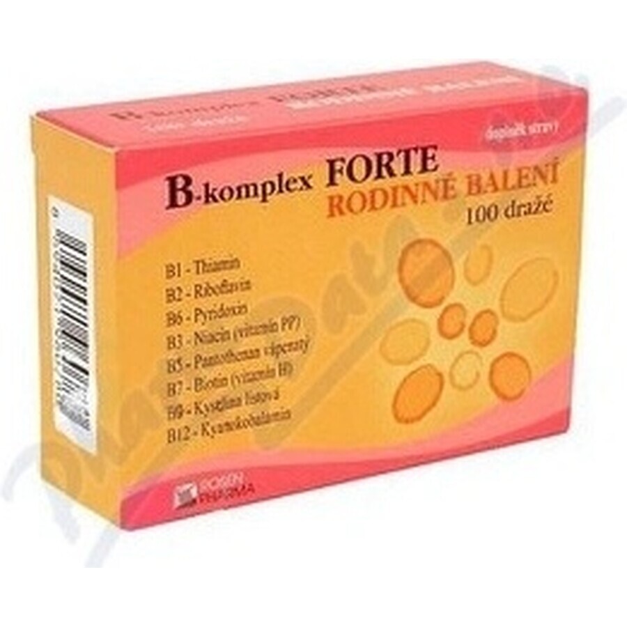RosenPharma B-Komplex FORTE Familieverpakking 1×100 stuks, dragee