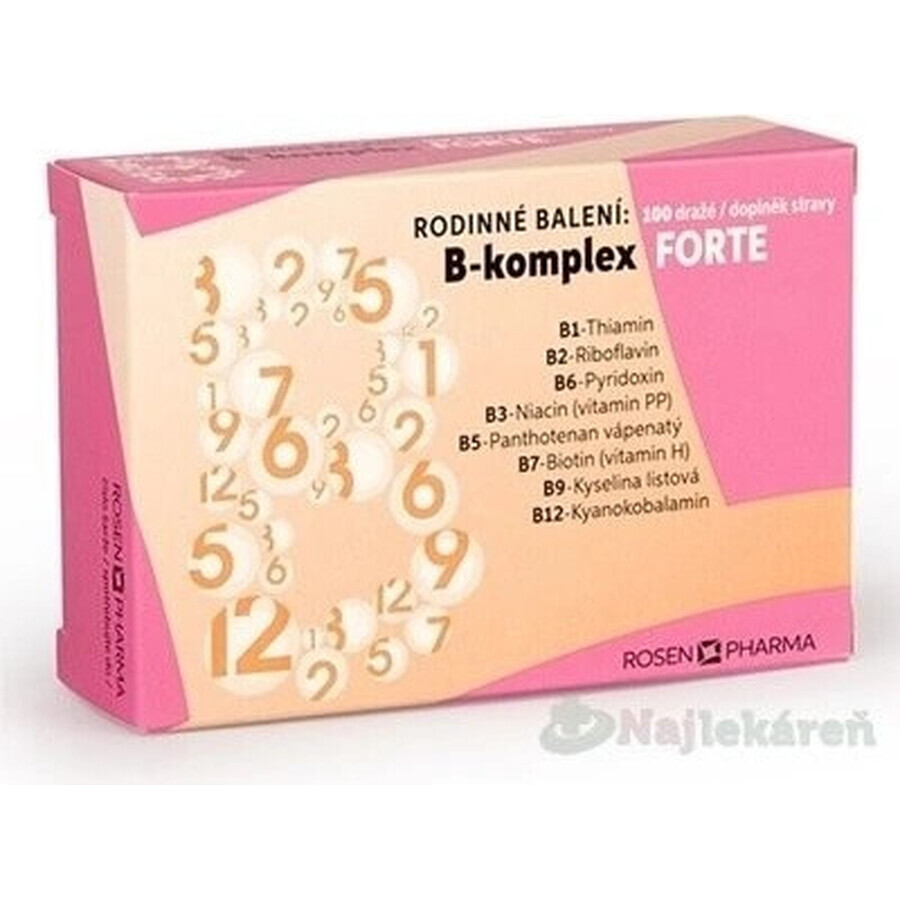 RosenPharma B-Komplex FORTE Familieverpakking 1×100 stuks, dragee