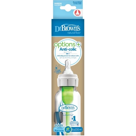 Flasche Dr.Browns GLASS, 250ml 1×1 Stück, Babyflasche 250 ml