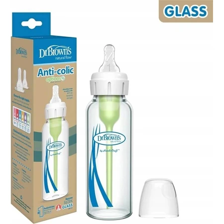 Flasche Dr.Browns GLASS, 250ml 1×1 Stück, Babyflasche 250 ml