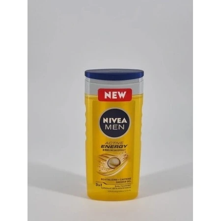 NIVEA Men Active Energy Shower Gel 1×250 ml, hydrate la peau