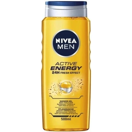 NIVEA Men Active Energy Shower Gel 1×250 ml, hydrate la peau
