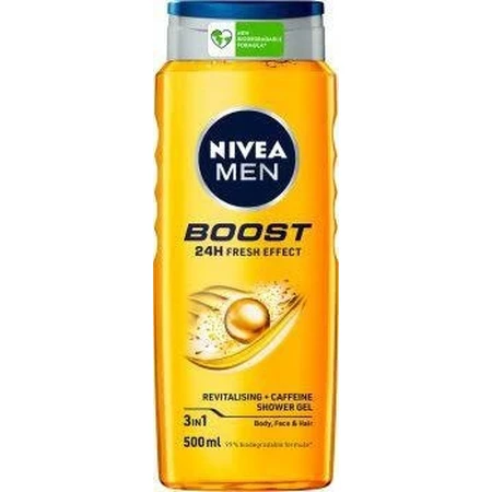 NIVEA Men Active Energy Shower Gel 1×250 ml, hydrate la peau