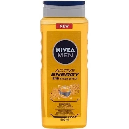 NIVEA Men Active Energy Shower Gel 1×250 ml, hydrate la peau