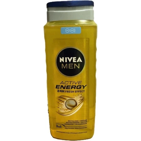 NIVEA Men Active Energy Shower Gel 1×250 ml, hydrate la peau