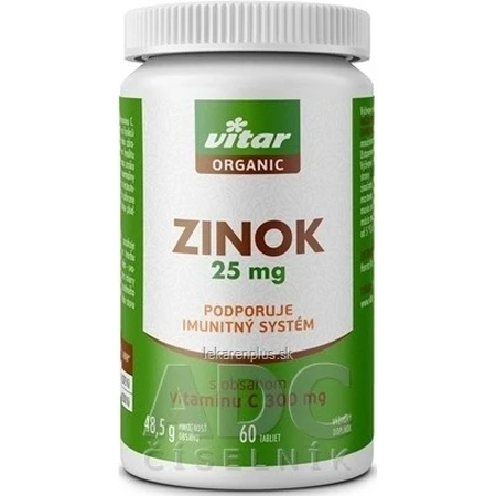 VITAR ORGANIC Zink 25 mg 1×60 tbl, met vitamine C